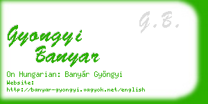 gyongyi banyar business card